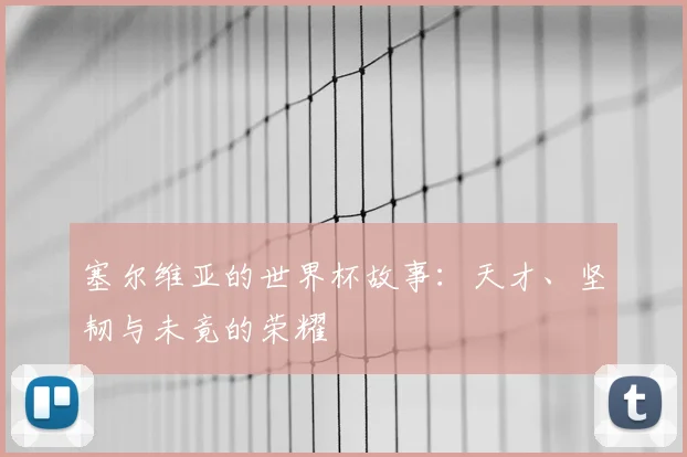 塞尔维亚的世界杯故事：天才、坚韧与未竟的荣耀
